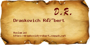 Draskovich Róbert névjegykártya