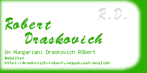 robert draskovich business card